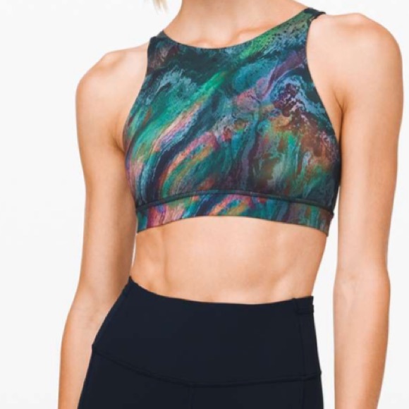 lululemon athletica Other - Lululemon Energy Bra High Neck Cosmic Shift Multi